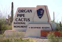 Entrance to Organ Pipe Monument